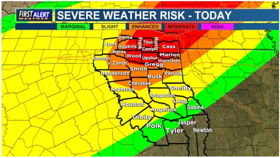 Severe Weather Possible Today In East Texas
